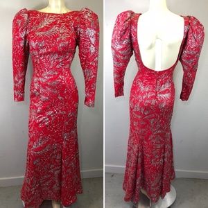 Vintage 1980s Glamour Dress Gown Cocktail Party